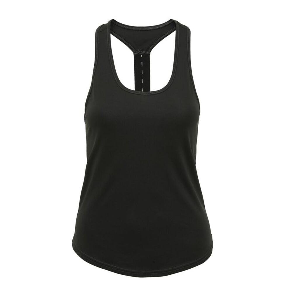 Tri Dri Womens/Ladies Performance Strap Back Tank Top / Charcoal